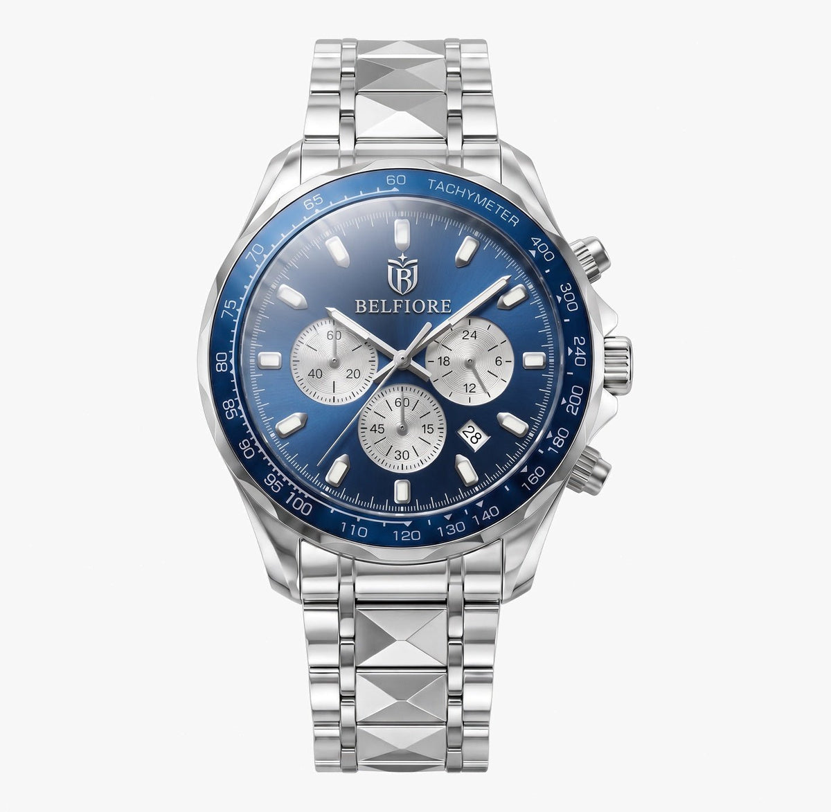Marco Belfiore Prevalent men's stainless steel quartz watch, Diamond colorway