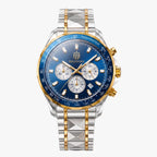 Marco Belfiore Prevalent men's stainless steel quartz watch, Gold Blue Diamond colorway