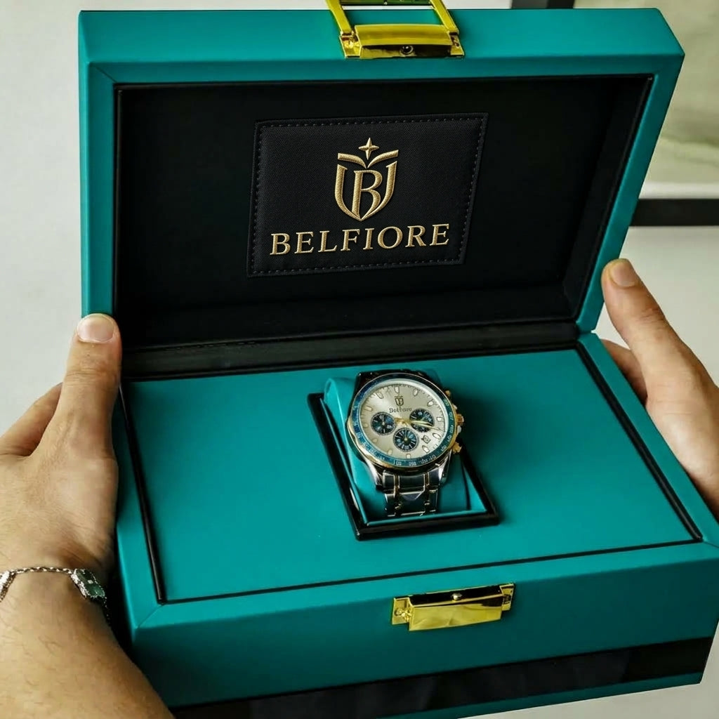 Marco Belfiore Prevalent men's stainless steel quartz watch, product view 3