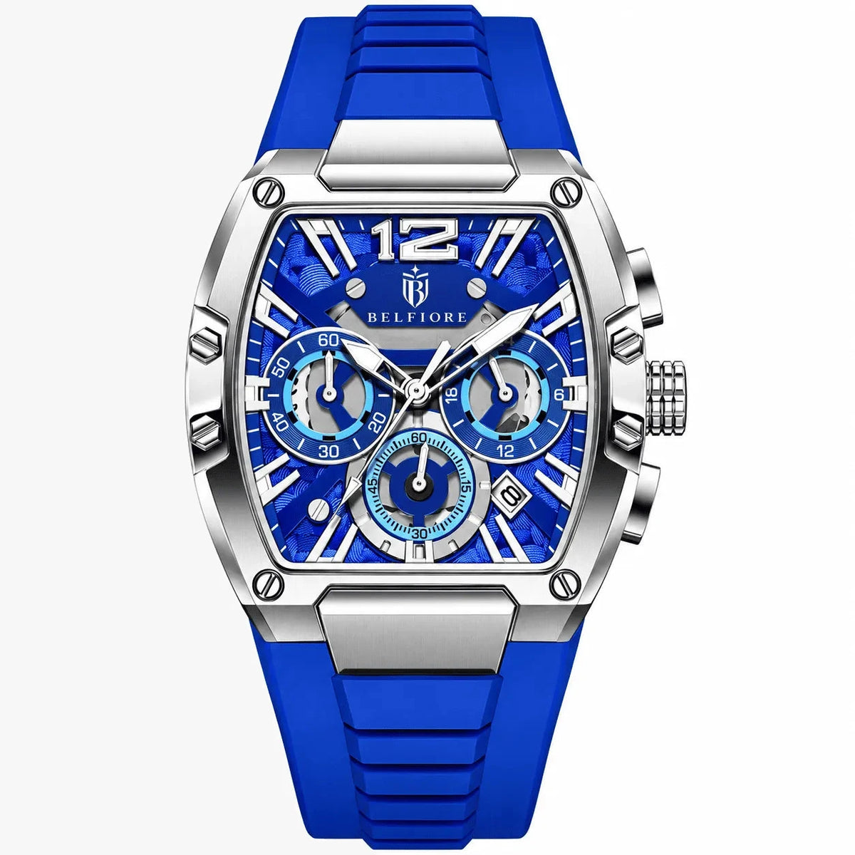 Marco Belfiore Millionaire men's stainless steel quartz watch, Sapphire colorway