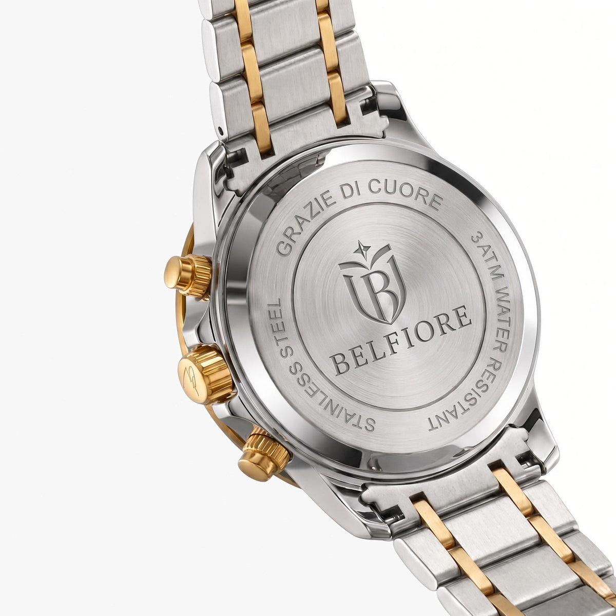Marco Belfiore Prevalent men's stainless steel quartz watch, product view 5