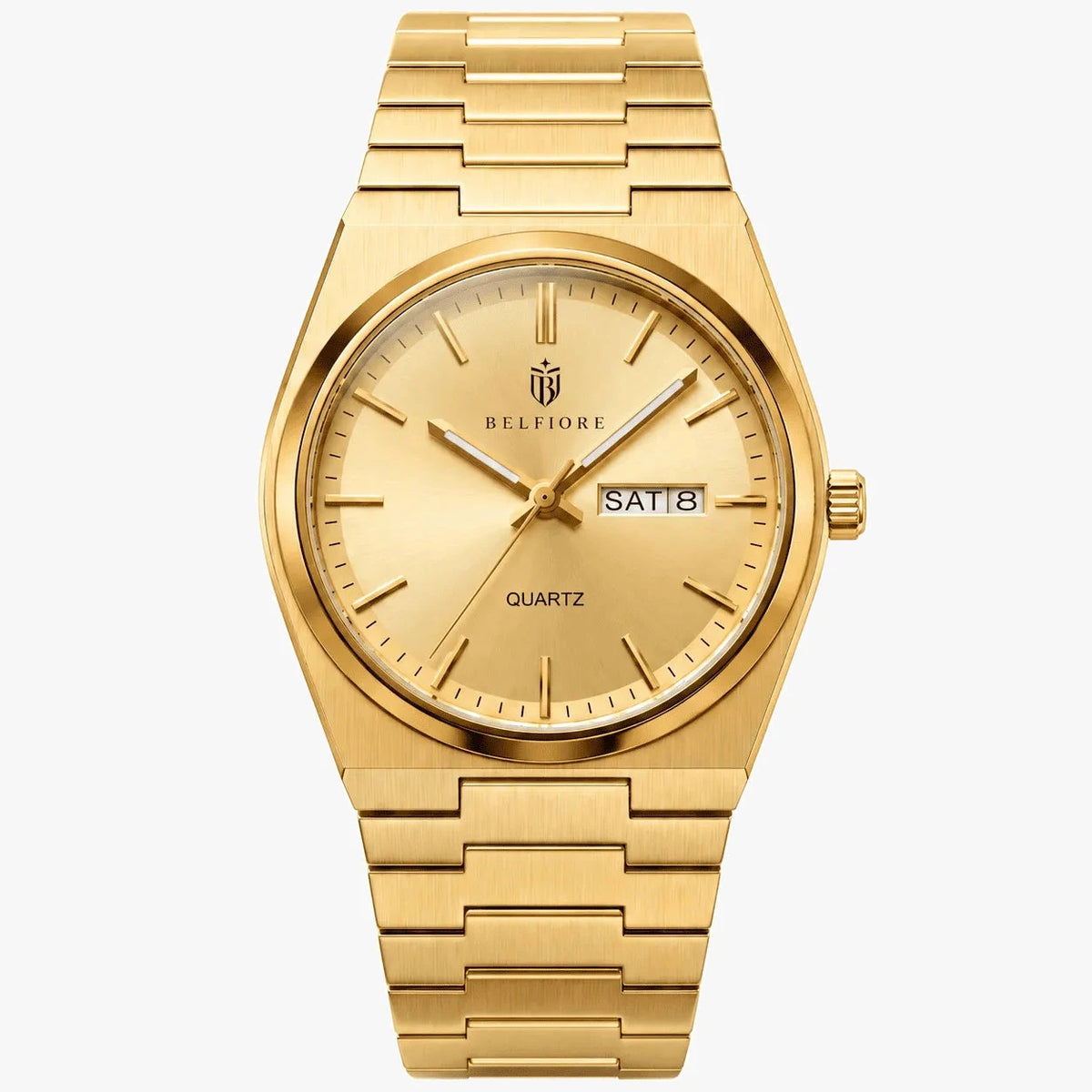 Marco Belfiore Spectro men's stainless steel quartz watch, Gold colorway