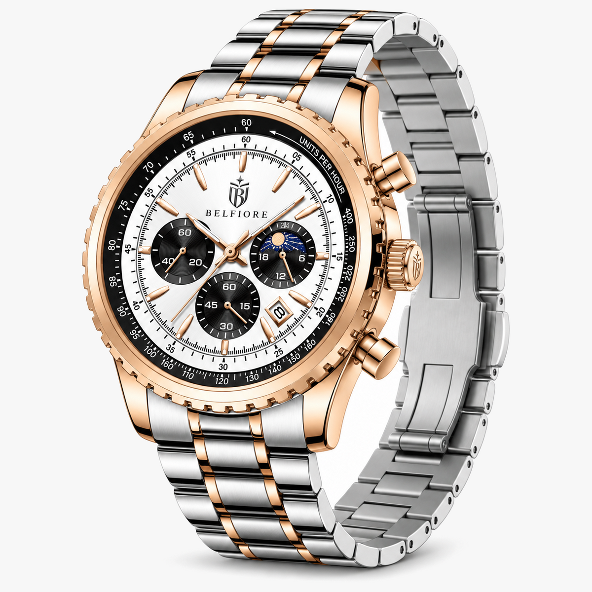 Marco Belfiore Colosso men's stainless steel quartz watch, product view 8