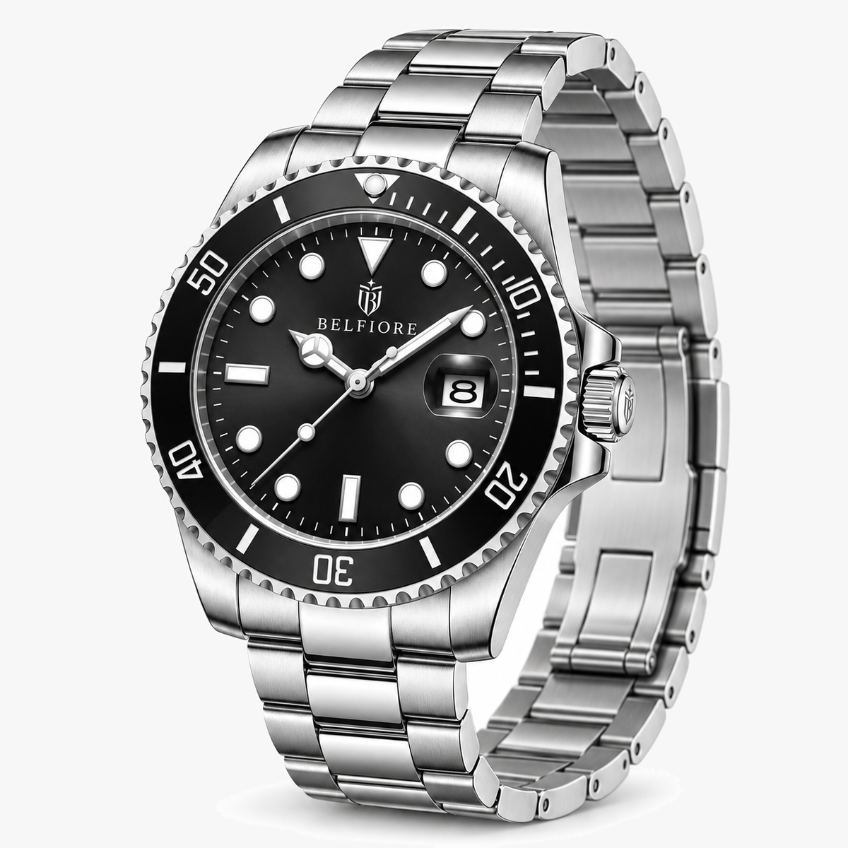 Marco Belfiore Nautico men's stainless steel quartz watch, product view 2