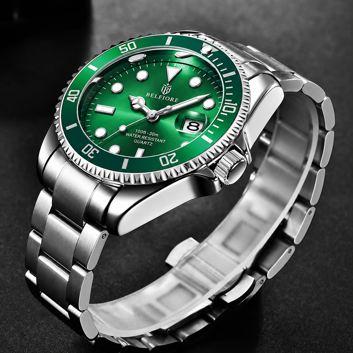 Marco Belfiore Nautico men's stainless steel quartz watch, product view 6