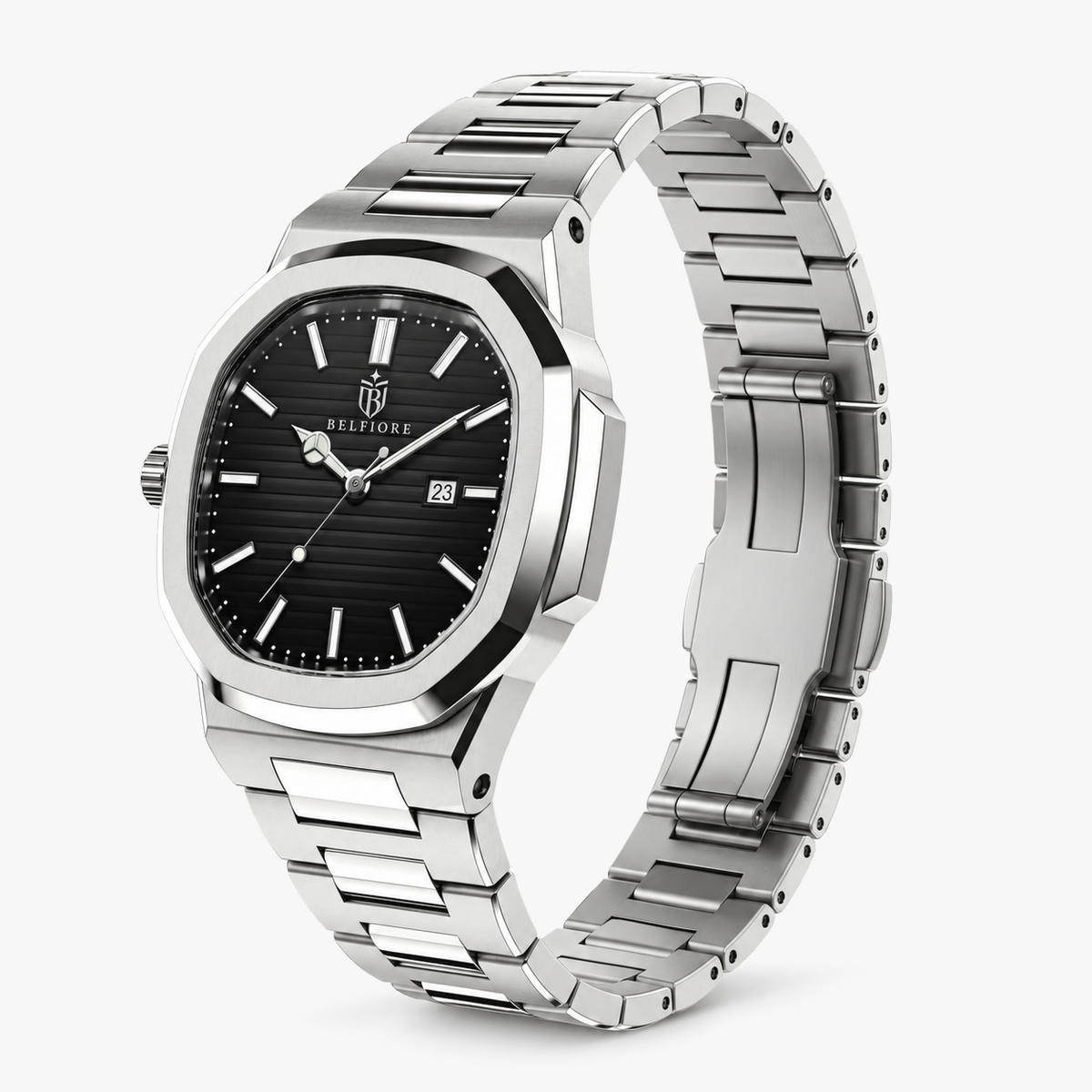 Marco Belfiore Amalfi men's stainless steel quartz watch, product view 11