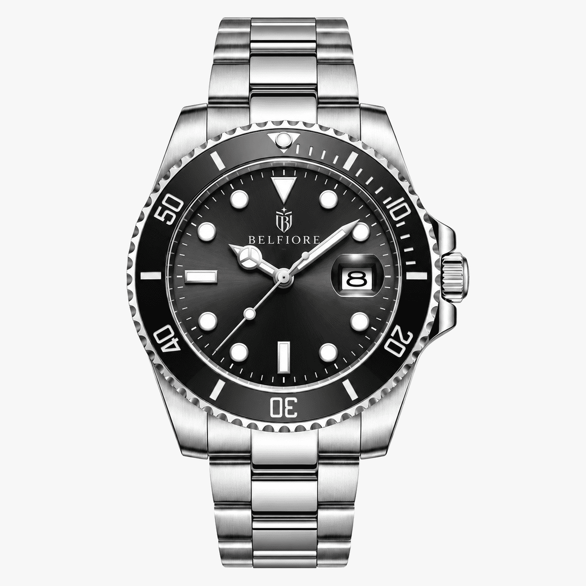 Marco Belfiore Nautico men's stainless steel quartz watch, Onyx colorway