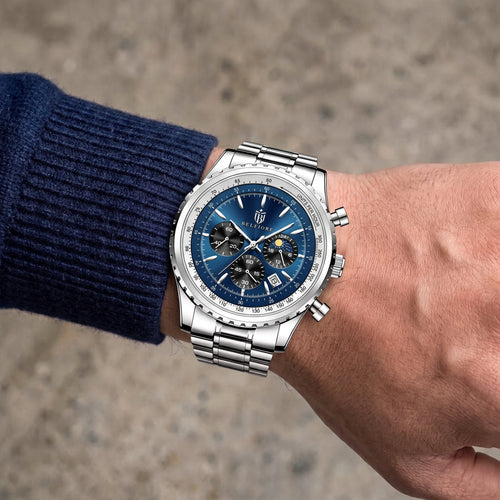 Marco Belfiore Colosso men's stainless steel quartz watch, product view 1