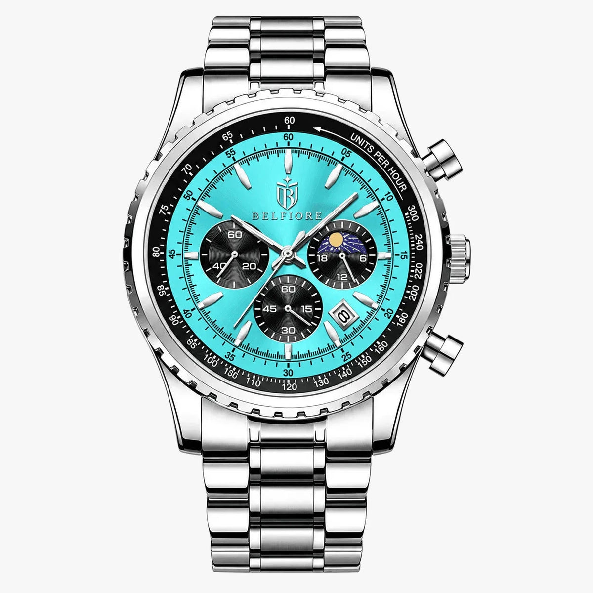 Marco Belfiore Colosso men's stainless steel quartz watch, Ocean colorway